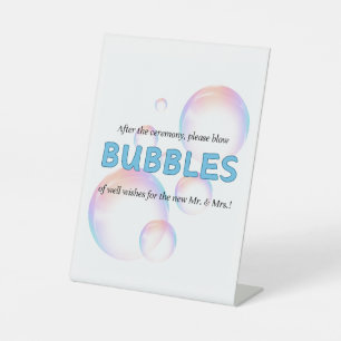 Wedding Ceremony Bubble Send Off Sign