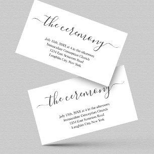 Wedding Ceremony Enclosure Card - Simple