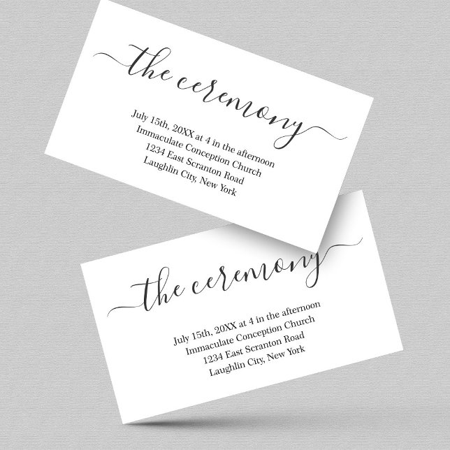 Wedding Ceremony Enclosure Card - Simple (Creator Uploaded)