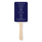Wedding Ceremony Order of Service Chic Navy Blue