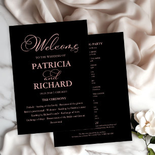 Wedding Ceremony Order of Service Elegant Program