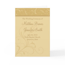 Wedding Ceremony Program and Order of Service Card