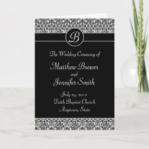 Wedding Ceremony Program and Order of Service Card