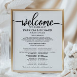 Wedding Ceremony Program Board Simple Calligraphy Poster<br><div class="desc">A rustic chic black lettering wedding ceremony program. Easy to customize the color and wording. Please feel free to contact me if you need artwork customization or custom design. PLEASE NOTE: For assistance on orders,  shipping,  product information,  etc.,  contact Zazzle Customer Care directly https://help.zazzle.com/hc/en-us/articles/221463567-How-Do-I-Contact-Zazzle-Customer-Support-.</div>