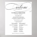 Wedding Ceremony Program Elegant Black Script Poster<br><div class="desc">An elegant,  classy script wedding ceremony program. Easy to customise the colour and wording. Please feel free to contact me if you need artwork customisation or custom design. PLEASE NOTE: For assistance on orders,  shipping,  product information,  etc.,  contact Zazzle Customer Care directly https://help.zazzle.com/hc/en-us/articles/221463567-How-Do-I-Contact-Zazzle-Customer-Support-.</div>