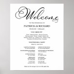 Wedding Ceremony Program Elegant Calligraphy Poster<br><div class="desc">A rustic chic black lettering wedding ceremony program. Easy to customise the colour and wording. Please feel free to contact me if you need artwork customisation or custom design. PLEASE NOTE: For assistance on orders,  shipping,  product information,  etc.,  contact Zazzle Customer Care directly https://help.zazzle.com/hc/en-us/articles/221463567-How-Do-I-Contact-Zazzle-Customer-Support-.</div>