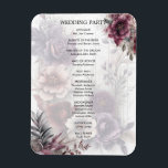 Wedding Ceremony Program Magnet<br><div class="desc">Elegant purple, pink, and maroon floral Wedding Ceremony Program A stunning array of flowers in shades of purple, pink, and maroon. The intricate details of the petals and centres create a sense of elegance and beauty. The flowers are complemented by delicate leaves and stems in muted tones, adding a touch...</div>