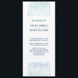 WEDDING CEREMONY PROGRAM simple boho pattern blue<br><div class="desc">A super stylish flat CEREMONY PROGRAM design for your WEDDING. Wow your friends and family with this little number ;D Setup as a template it is simple for you to add your own details, or hit the customise button and you can add or change text, fonts, sizes etcTIP :: 1....</div>