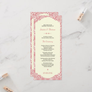 Wedding ceremony program template