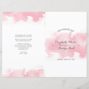 WEDDING CEREMONY stylish watercolor blush pink