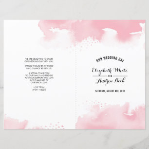 WEDDING CEREMONY stylish watercolor blush pink