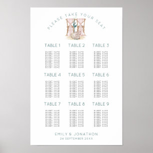 Wedding Chairs 9 Tables 90 Guest Seating Chart