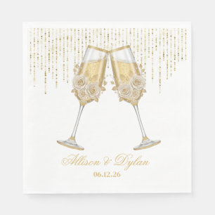 Wedding Champagne Paper Napkins