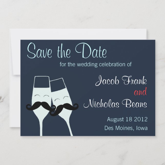 Wedding Champagne Toast Save the Date (Front)