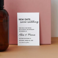 Wedding Change the Date Postcard