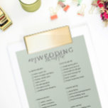Wedding Checklist Notepad<br><div class="desc">An unusual notepad for the bride to be with a Wedding Checklist Cover so the bride-to-be can be on top of things,  always! You can personalise each step as well! Check the whole wedding stationery from the same Collection!!</div>