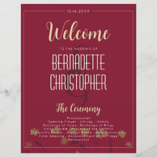 Wedding Chic Modern Elegant Simple Red Wine