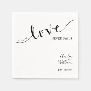 Wedding, Christian, Simple, Elegant, Typography, Napkin