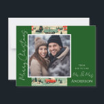 Wedding Christmas Retro Save the Date Postcard<br><div class="desc">Fun watercolor Christmas design. All text is adjustable and easy to change for your own party needs. Save the Date Christmas wedding announcement postcards.</div>