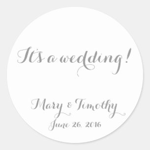 Wedding Classic Round Sticker