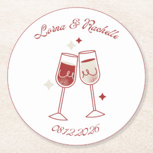 Wedding Coasters Elegant Personalised
