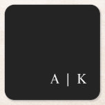 Wedding Coasters Favours With Monogram Black White<br><div class="desc">Add a touch of personalisation to your wedding celebration with these monogrammed wedding coasters. Guests will love the stylish black and white design with your initials.

Can be customised to suit your needs.
© Gorjo Designs. Made for you via the Zazzle platform.</div>