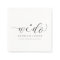 Wedding Cocktail Napkins Simple Elegant Script