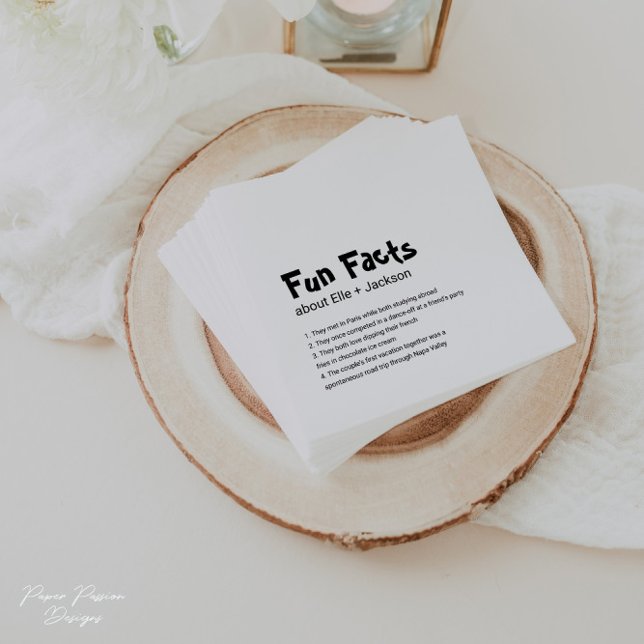 Wedding Cocktail Napkins with Fun Facts! (Creator Uploaded)