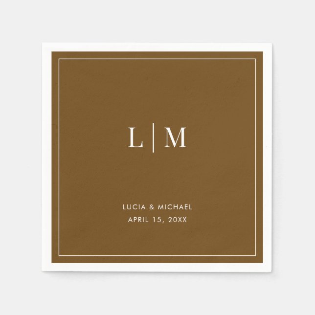 Wedding Cocktail Paper Napkin (Front)