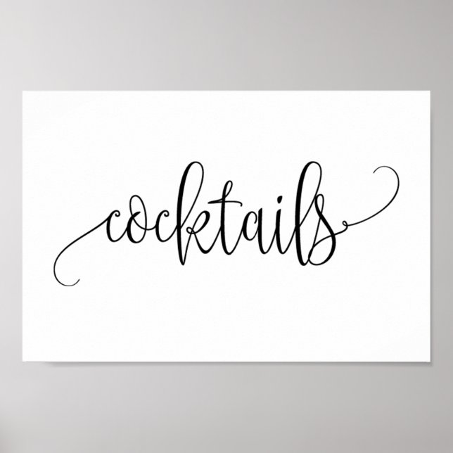 Wedding Cocktails Sign  (Front)