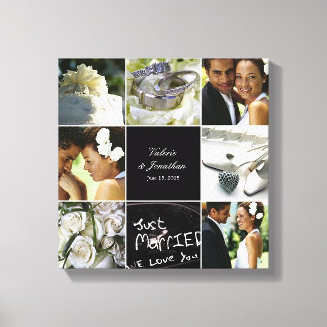 Wedding Collage Wrapped Canvas (Front)