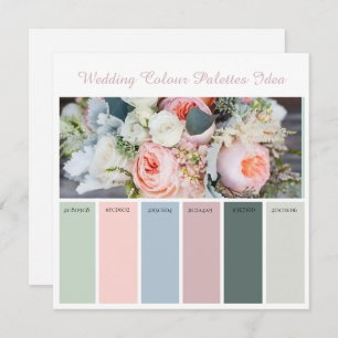 Wedding Color Palettes Idea Card