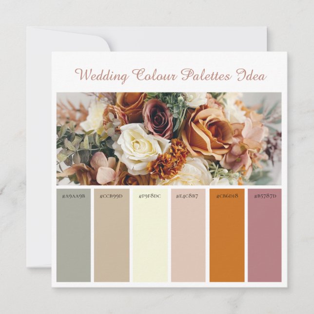 Wedding Color Palettes Idea Card (Front)