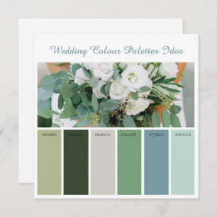 Wedding Color Palettes Idea Card