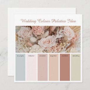 Wedding Color Palettes Idea Card