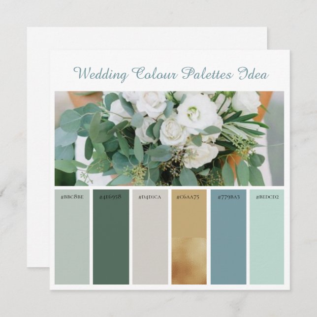 Wedding Color Palettes Idea Card (Front/Back)