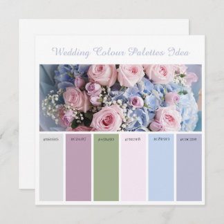 Wedding Color Palettes Idea Card