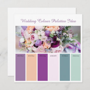 Wedding Color Palettes Idea Card