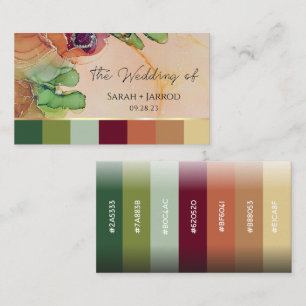 Wedding Colour Card Rustic Terracotta Floral
