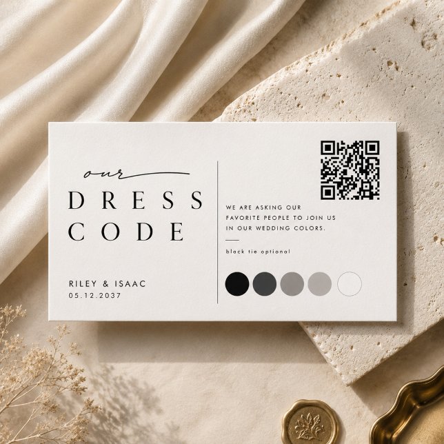 Wedding Colour Palette QR Dress Code  Enclosure Card (Creator Uploaded)