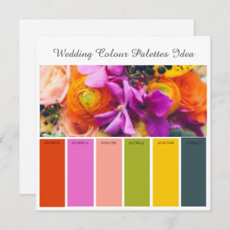 Wedding Colour Palettes Idea Card