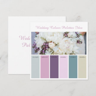 Wedding Colour Palettes Idea Card