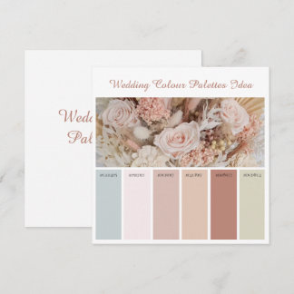 Wedding Colour Palettes Idea Card