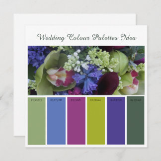 Wedding Colour Palettes Idea Card