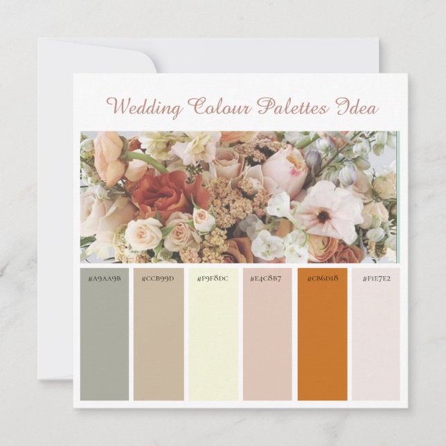Wedding Colour Palettes Idea Card (Front)