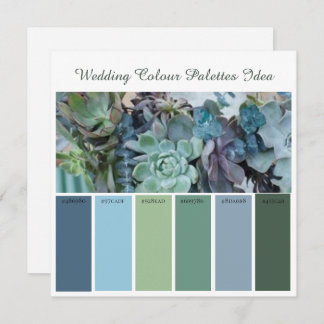 Wedding Colour Palettes Idea Card