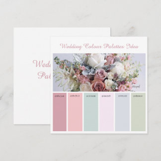 Wedding Colour Palettes Idea Card