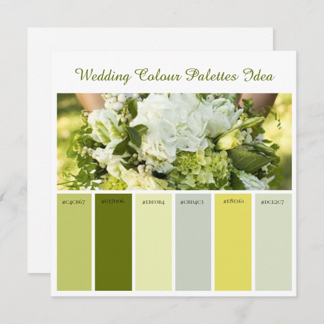 Wedding Colour Palettes Idea Card (Front/Back)