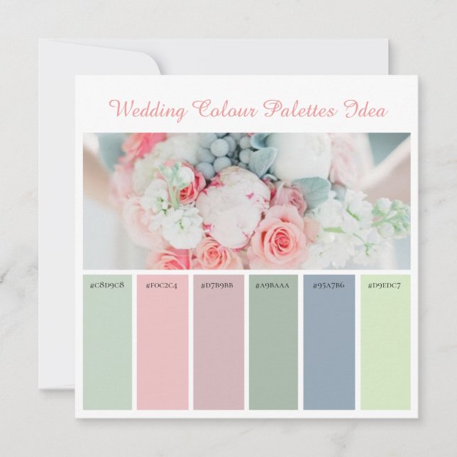 Wedding Colour Palettes Idea   Invitation (Front)