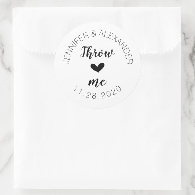 Wedding Confetti Classic Round Sticker (Bag)